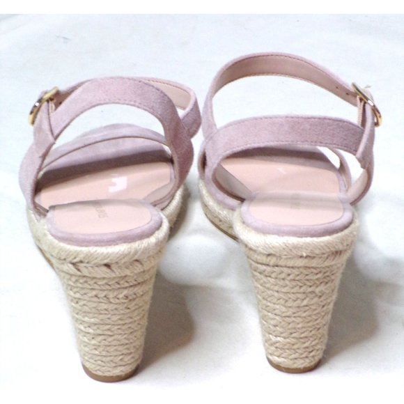 🆕 STUART WEITZMAN Espadrille Wedge Sandal Shoes Tan Beige 9 - Picture 4 of 9